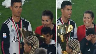 Cristiano Ronaldo 'golpeó' así a su hijo con el trofeo de la Serie A [VIDEO]