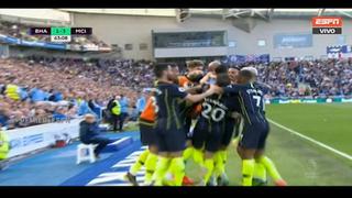 ¡Abrazan la Premier! Golazo de Mahrez para que Manchester City se imponga ante Brighton [VIDEO]