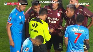 ¡Cabanillas se va expulsado! Universitario se quedó con 10 jugadores ante Garcilaso [VIDEO]