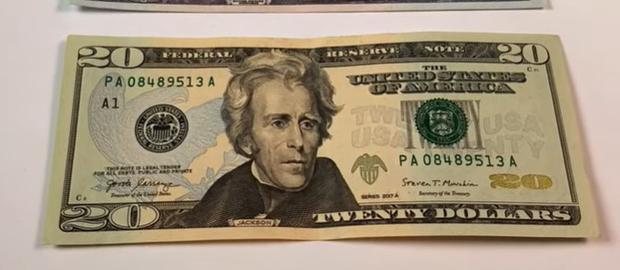 Andrew Jackson en el billete de 20 dólares (Foto: Beto coin/YouTube)
