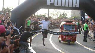 ¡Es un rayo! Usain Bolt venció a una mototaxi en una carrera en el Malecón de Miraflores [VIDEO]