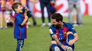 Para no cansarse: Lionel Messi y el curioso "palco" en el que ve el partido de su hijo Thiago