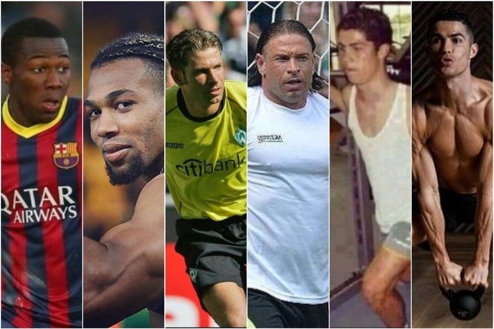 De alfeñiques a súper musculosos: las transformaciones físicas más impresionantes en el fútbol.
