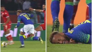 Tremendo susto: Neymar recibió fuerte patada en amistoso Brasil vs. Túnez [VIDEO] 