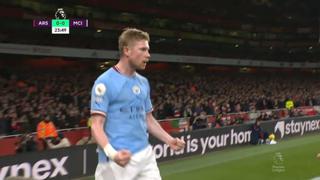 Tras un error en salida: gol de De Bruyne para el 1-0 de Manchester City vs. Arsenal [VIDEO]