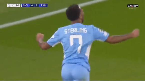 Sterling scores City's draw against PSG.  (Video: Canal +)