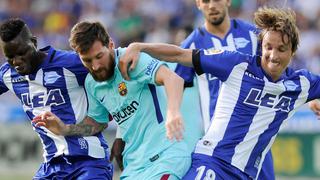 Otro espectáculo de Messi: Barcelona venció 2-0 a Alavés con doblete de Leo por Liga Santander