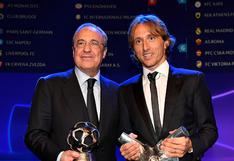 ¡Puros elogios! Presidente del Real Madrid se rinde ante Luka Modric tras la ceremonia del Balón de Oro