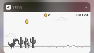 Así puedes jugar al dinosaurio T-Rex de Google Chrome con este widget para tu iPhone