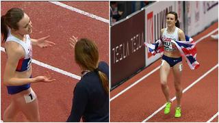 YouTube: esto es lo que pasa cuando intentas frenar a un campeón de atletismo de celebrar su victoria (VIDEO)