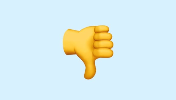 Conoce qué significa el emoji conocido como Thumbs Down en WhatsApp. (Foto: Emojipedia)
