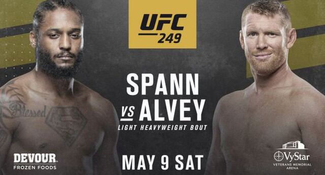 Ryan Spann vs Sam Alvey - Primeras preliminares. (Foto: UFC)