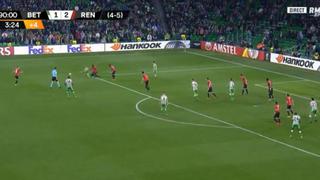 En el último minuto: Diego Lainez perdió el balón y generó el 3-1 del Rennes-Betis por Europa League [VIDEO]