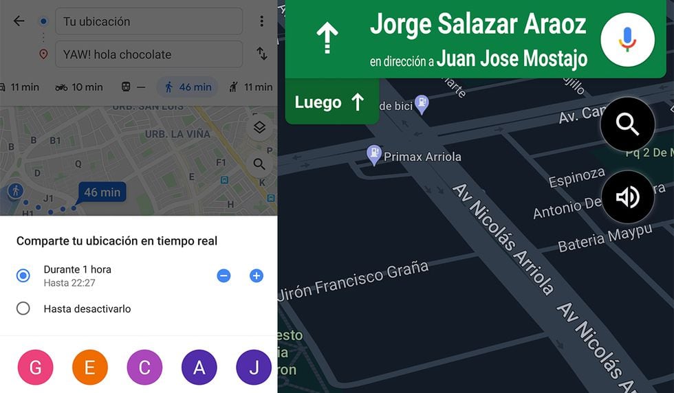 De esta manera podrás compartir tu ubicación en tiempo real de Google Maps. (Foto: Captura)