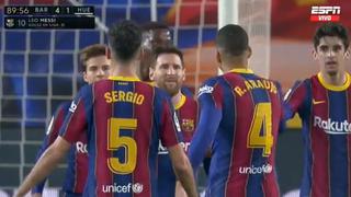 Lionel Messi marcó un doblete y selló la goleada azulgrana en el Barcelona vs. Huesca [VIDEO]