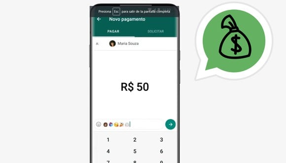 Para realizar la transferencia o pago de dinero por WhatsApp ambos usuarios deberán registrar su tarjeta de débito o crédito en la app y en Facebook Pay (Foto: WhatsApp / Captura de pantalla)