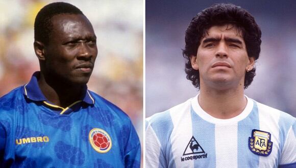 Maradona quedó admirado por el juego de Freddy Rincón el día de la goleada de Colombia a Argentina. (Foto: EFE / Composición)