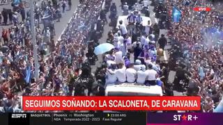 Millones de hinchas en las calles: así empezó la caravana de Argentina por el título mundial