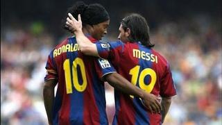 Acuéstate, intenta no llorar, llora: Lionel Messi y 5 asistencias de ensueño que recibió de Ronaldinho