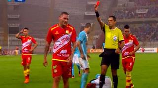 Sporting Cristal vs. Sport Huancayo: Carlos Neumann fue expulsado por un planchazo a Jorge Cazulo [VIDEO]
