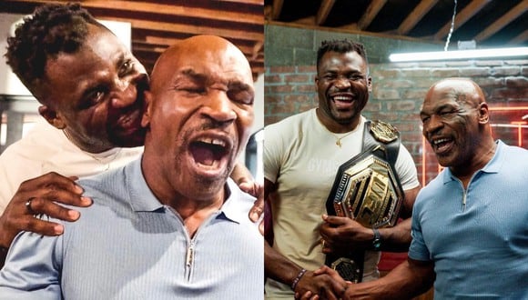Un video viral muestra a Francis Ngannou, campeón camerunés de los Pesos Pesados de UFC, copiando una de las movidas más controvertidas de Mike Tyson a modo de broma después de asistir como invitado a su podcast. | Crédito: @francisngannou / Instagram