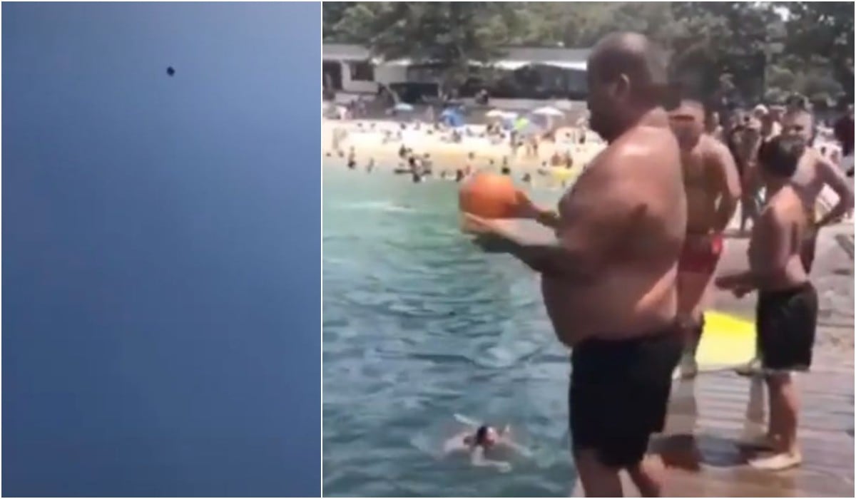 Es viral: hombre se lanza a una piscina con una pelota en mano y el final sorprende a todos. (Foto: TikTok)