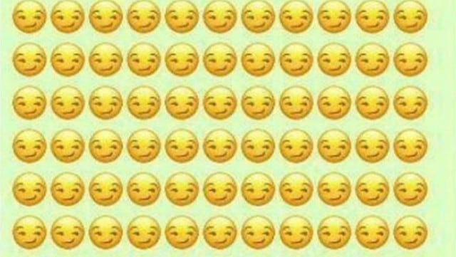 Reto viral: ¿puedes hallar el emoji distinto de los demás en 10 segundos? (Foto: Captura)