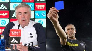 Carlo Ancelotti opina en contra de la nueva tarjeta azul en el fútbol