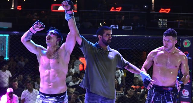 Jaime Córdoba venció a Cristian DomÍnguez por decisión unánime. (Foto: FFC)