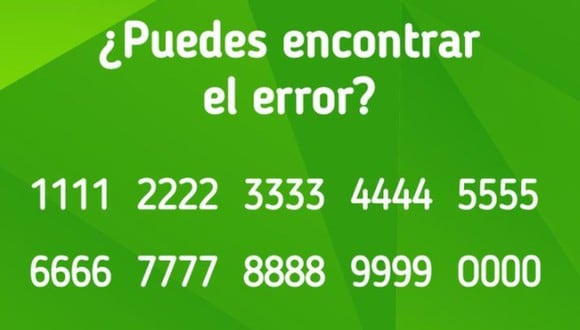 Cuentas con solo 5 segundos para encontrar el error en la imagen (Foto: Facebook).