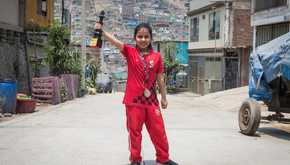 La pequeña ajedrecista espera dejar el nombre del Perú en lo alto. Foto: Difusión.