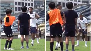 Lo asustó con la pelota: la broma de Neymar a un niño en Japón [VIDEO]