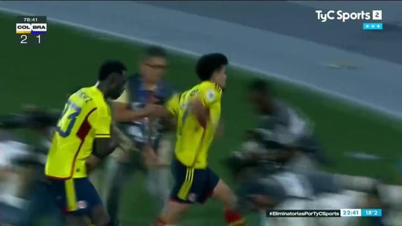 Double by Luis Díaz for Colombia's 2-1 vs.  Brazil.  (Video: Tyc Sports)