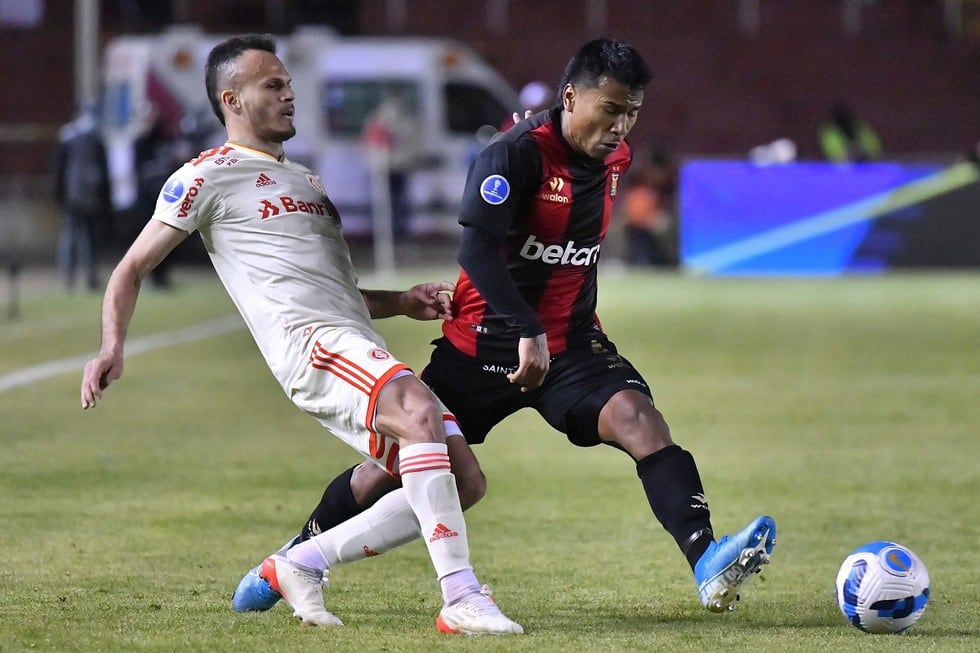 El pasado 4 de agosto, en el primer partido por los cuartos de final de la Copa Sudamericana, Melgar empató 0-0 contra Internacional de Brasil, en Arequipa. (Foto AFP)