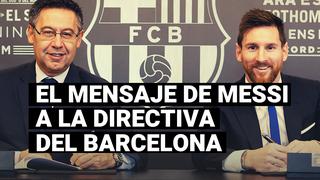 El mensaje de Lionel Messi sobre la dirigencia del Barcelona