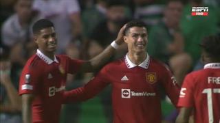 Jugó para el equipo: la asistencia de Cristiano Ronaldo para el gol de Rashford en Europa League [VIDEO]