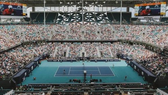 El estadio en donde se disputa el Miami Open desde 2019, ubicado en el Hard Rock Stadium. (Foto: Miami Open)