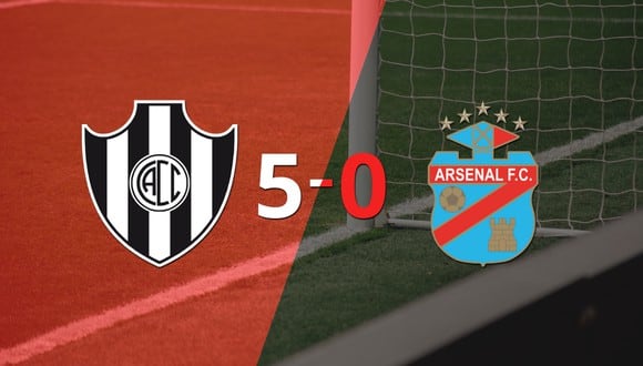 Central Córdoba (SE) golea 5-0 a Arsenal y Milton Giménez firma doblete 