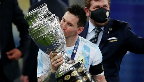 Lionel Messi consiguió su primer título con la Selección Argentina en la Copa América 2021. (Foto: Reuters / Ricardo Moraes)