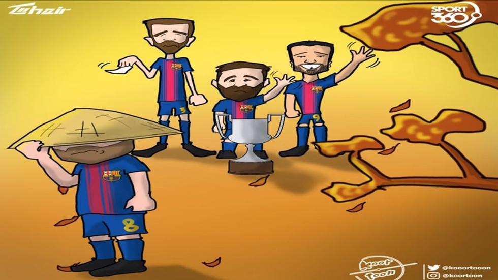 Los mejores memes del anuncio de salida de Iniesta del FC Barcelona. (Internet)