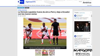 Cogió oxígeno en Quito: reacción de la prensa internacional tras triunfo 2-1 de Perú sobre Ecuador