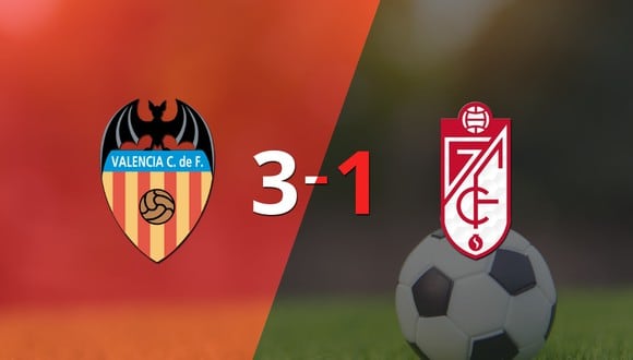 Valencia goleó a Granada por 3 a 1