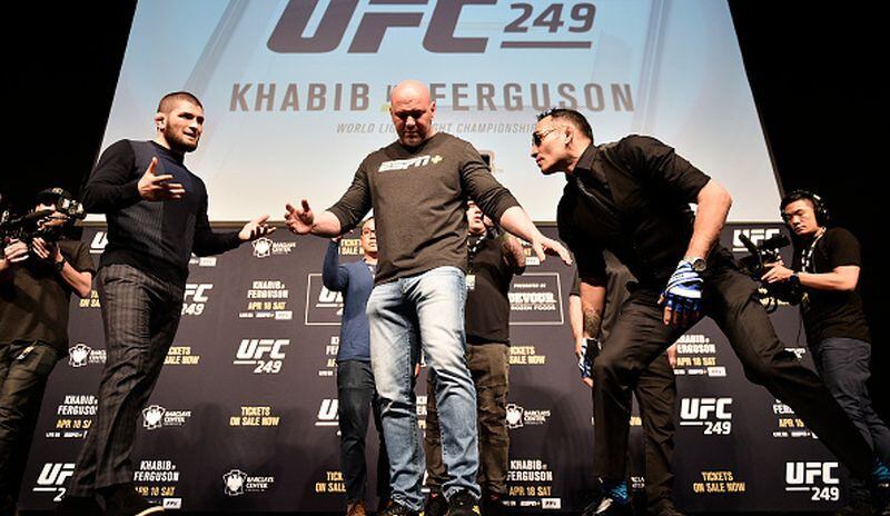 Khabib vs Ferguson sería cancelada por quinta vez en UFC debido a la propagación del coronavirus. (Getty Images)