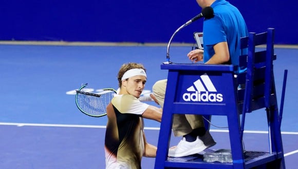 Alexander Zverev conoció su castigo tras golpear el banquillo de un juez. (Foto: ATP)