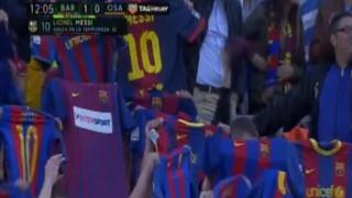 ¡El festejo que se impone! Messi anotó su gol 501 y los hinchas imitaron su celebración [VIDEO]