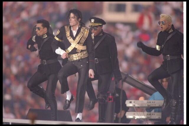 Michael Jackson (Super Bowl 28 en 1993). (Getty)
