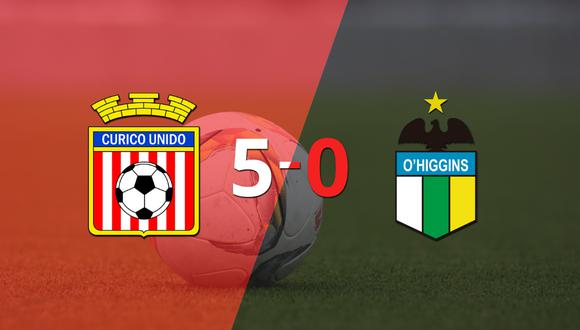 Yerko Leiva anotó un doblete en la goleada 5-0 de Curicó Unido a O'Higgins