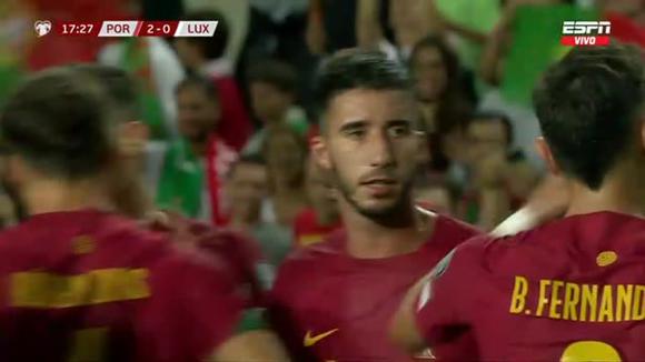 Goncalo Ramos anotó el 2-0 de Portugal vs. Luxemburgo. (Video: ESPN)