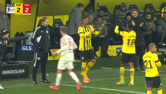 Sebastian Haller disputó este domingo un partido oficial con el Borussia Dortmund, en el choque de la Bundesliga.