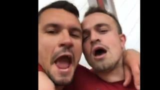 El descontrol de Lovren y Shaqiri en el vestuario tras pase a final de Champions League [VIDEO]